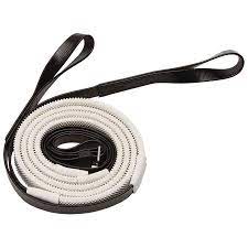 ZILCO RACE REINS WITH WHITE RUBBER 16MM