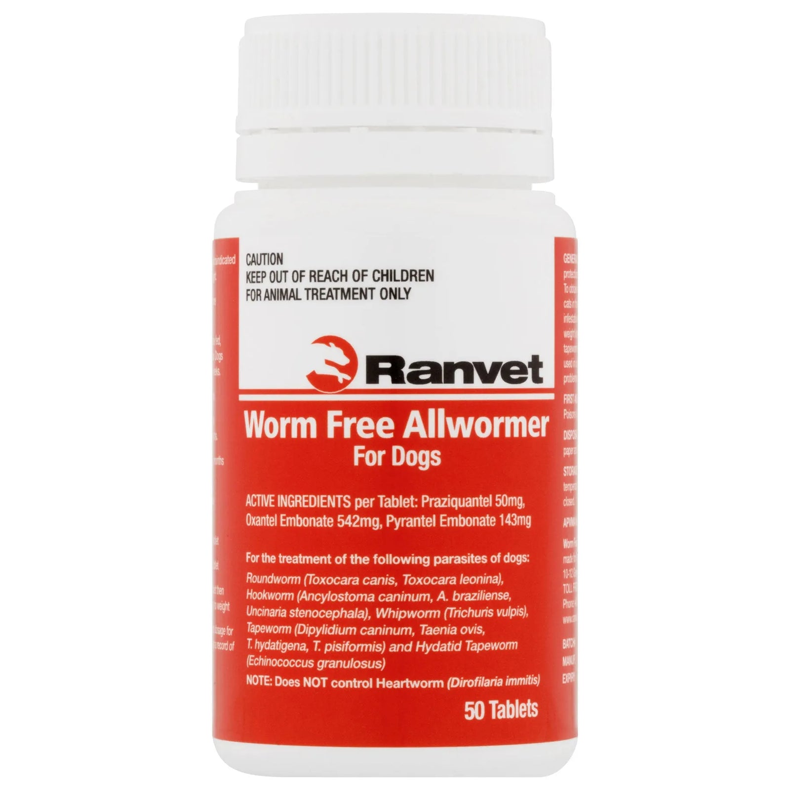 Worm Free Allwormer For Small Dogs 10kg Tablet