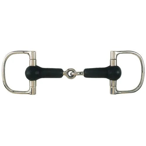 Racing Dee Bit W/ Rubber Snaffle Mouth