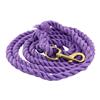 Lead Cotton 8 Foot with 1&quot; Brass Snap Solid Colours