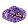 Lead Cotton 8 Foot with 1&quot; Brass Snap Solid Colours