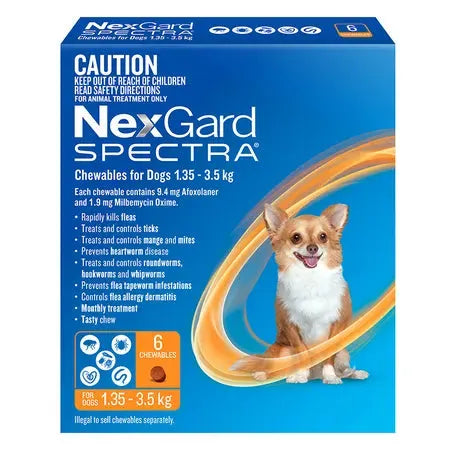 Nexgard Spectra Orange 1.35-3.5Kg