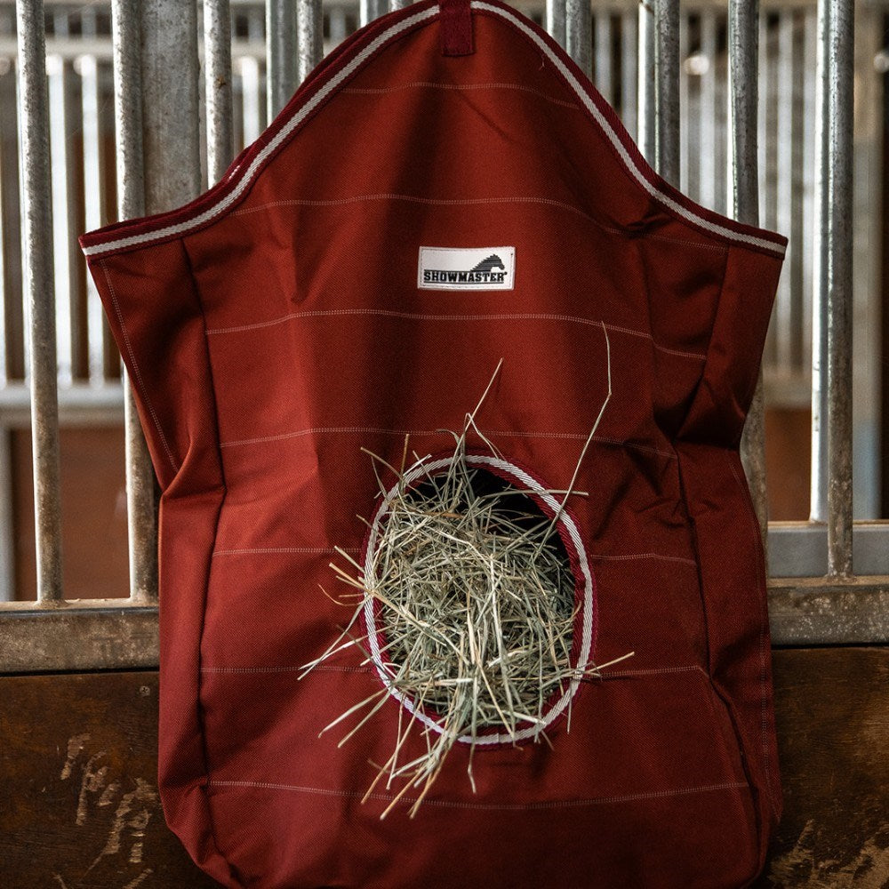 Showmaster Hay Bag Feeder Cherry Hi-Vis
