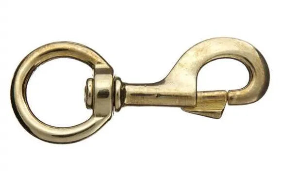 Snap Clip Solid Brass Round Eye Swivel 1 1/4 Inch
