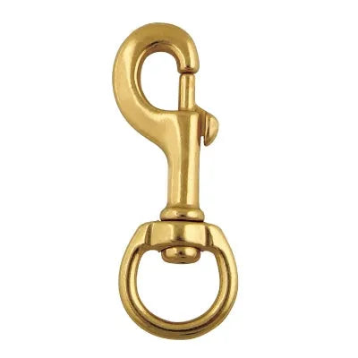 Snap Clip Solid Brass Square Eye 3/4 Inch