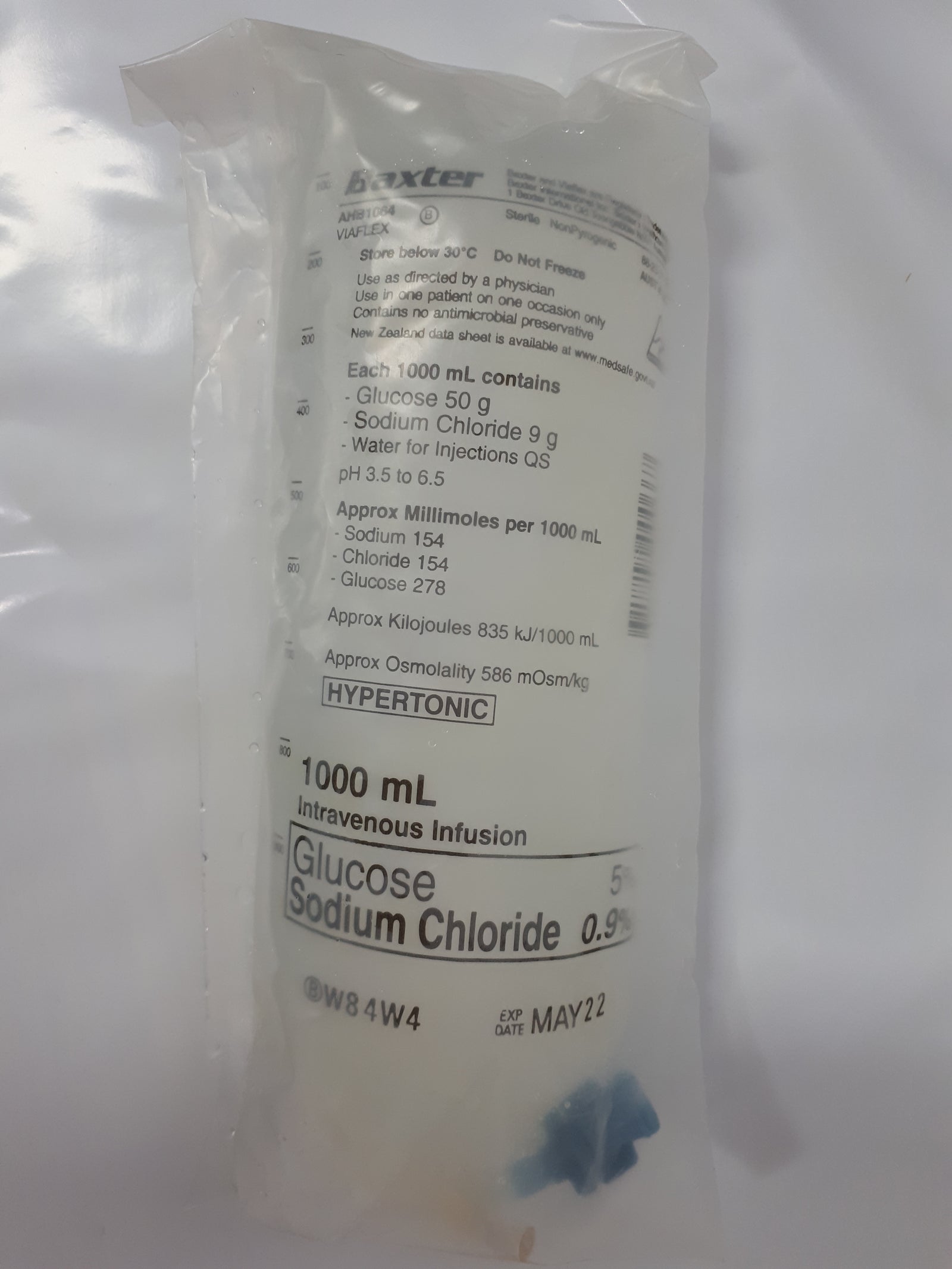 Glucose 5% Saline 0.9% Drip 1 Litre