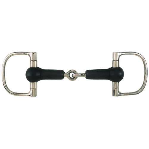 RACING DEE BIT W/ RUBBER SNAFFLE MOUTH