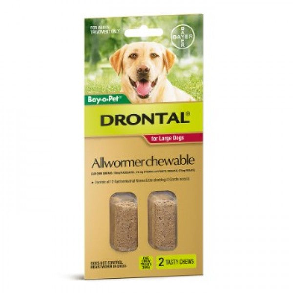 DRONTAL ALLWORMER CHEWABLE 35KG 2 PACK