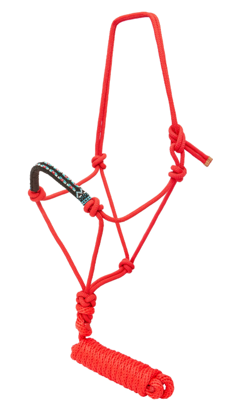 Fort Worth Rope Halter With Lead - Beaded Nose