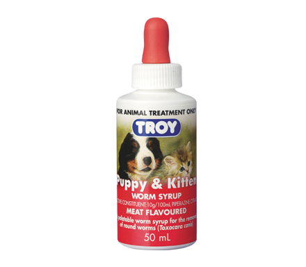 TROY PUPPY &amp; KITTEN WORM SYRUP 50ML