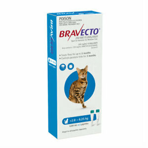 BRAVECTO BLUE CAT SPOT ON 2.8-6.25KG