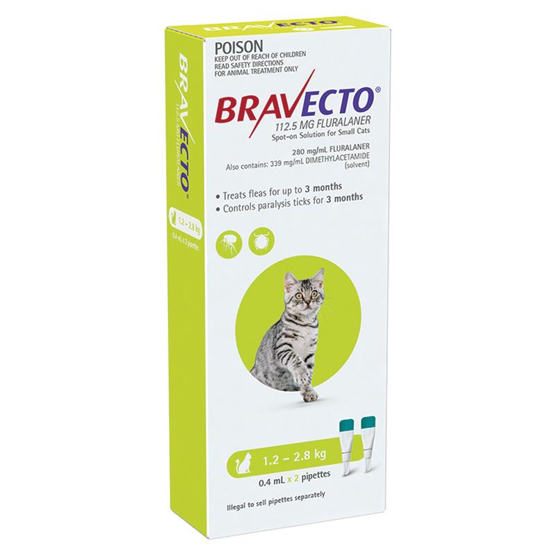 BRAVECTO GREEN CAT SPOT ON 1.2-2.8KG