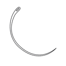 SUTURE NEEDLE CURVED