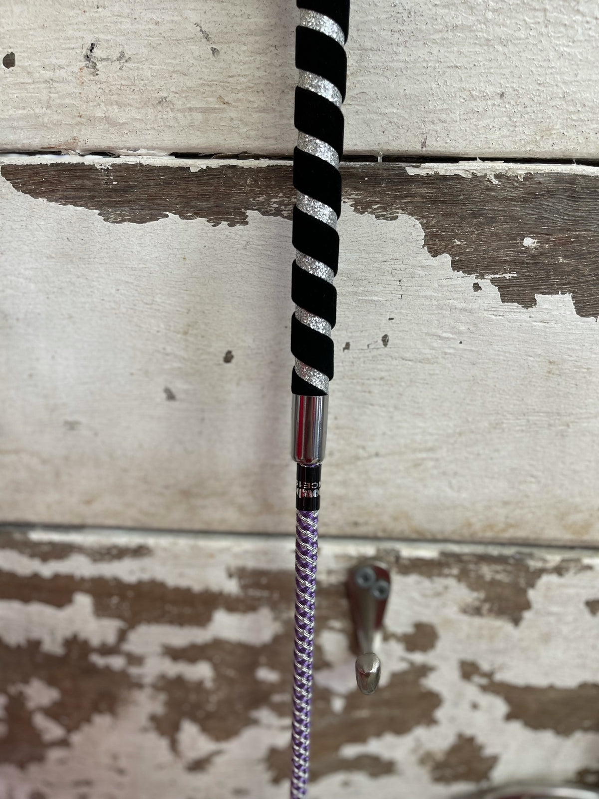 SNOWBEE SILVER DRESSAGE WHIP PURP/SILV